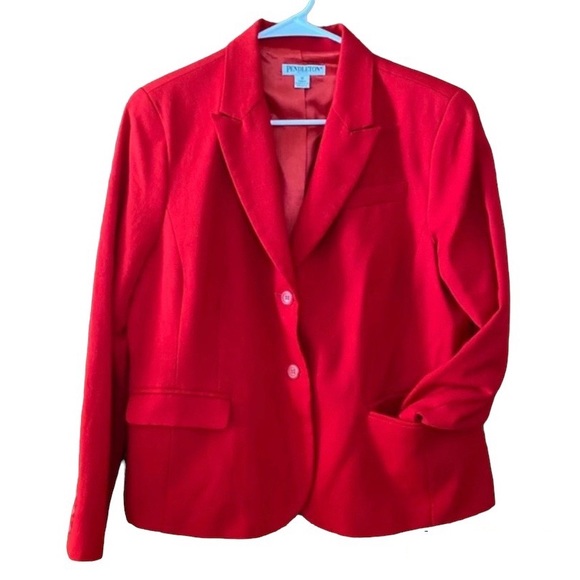 Vintage Pendleton Red Wool Double Button Blazer - Picture 11 of 15
